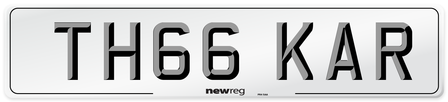 TH66 KAR Number Plate from New Reg
